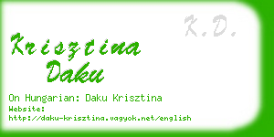 krisztina daku business card